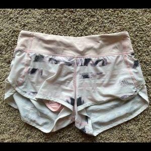 Super cute pink patterned lululemon shorts